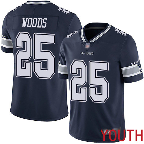 Youth Dallas Cowboys Limited Navy Blue Xavier Woods Home #25 Vapor Untouchable NFL Jersey->dallas cowboys->NFL Jersey